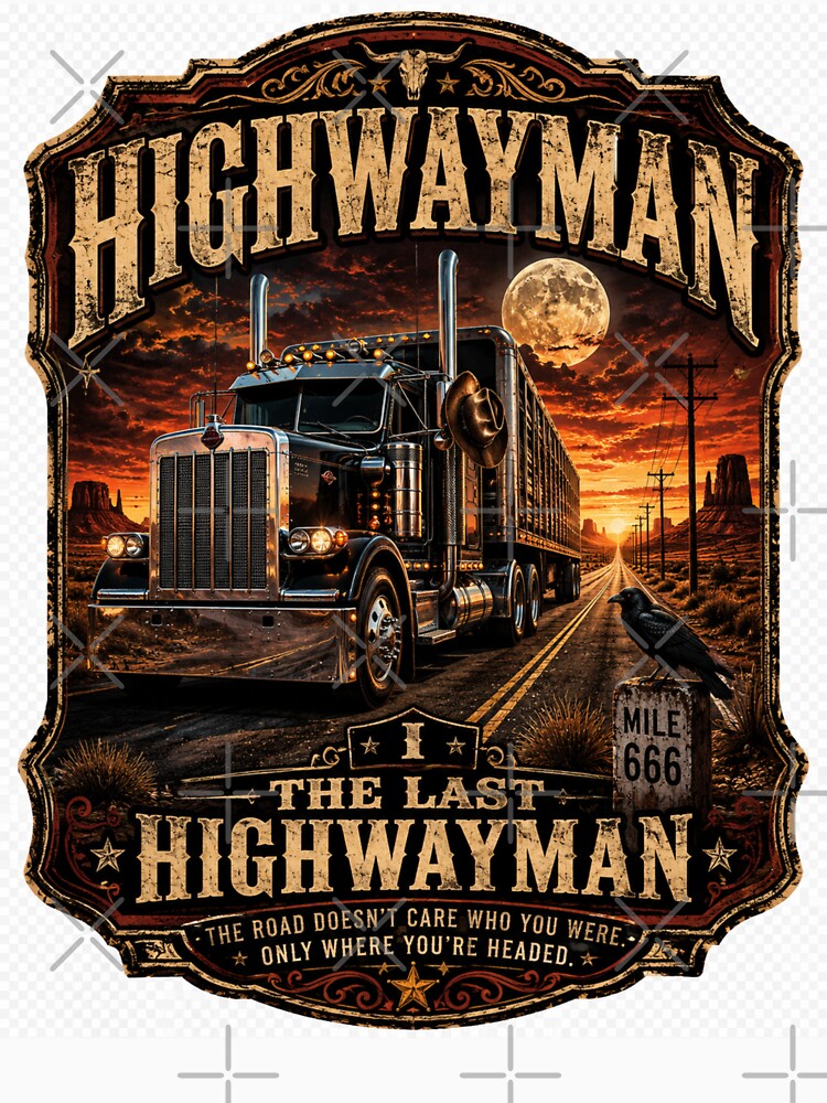 The Last Highwayman - Vintage Trucker Graphic by No Kings Bling