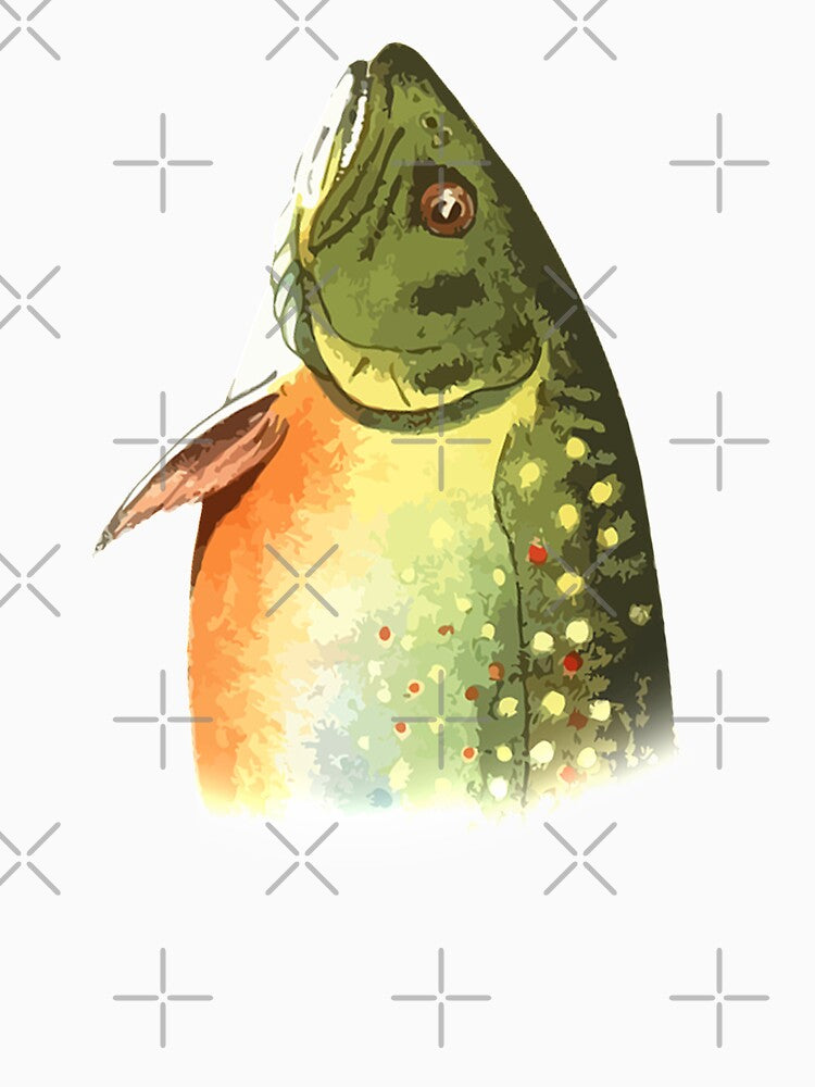 Fly fishing trout fisherman, fly fishing lovers gift by Space Art