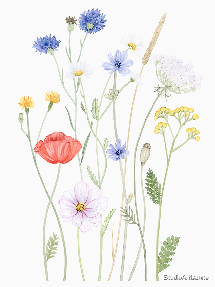 Wildflower collage No. 2 by StudioArtisanne
