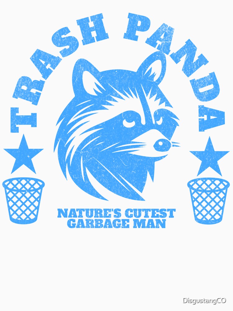 Raccoon trash panda ironic college seal parody blue by DisgustangCO