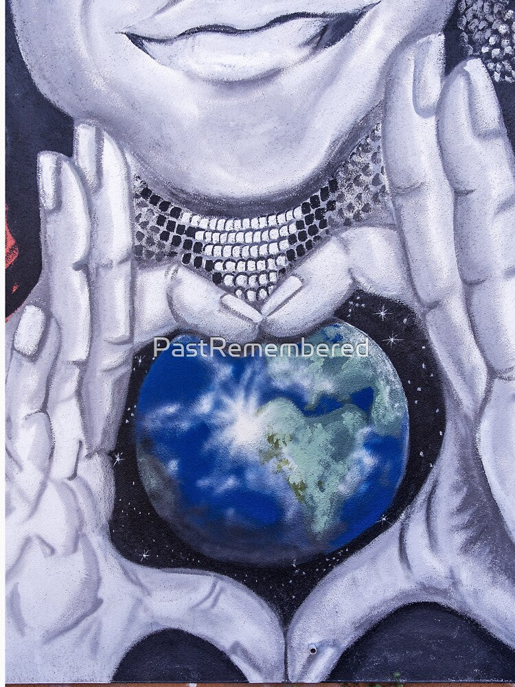 Mother Earth Love in Hands by Compass and a Camera