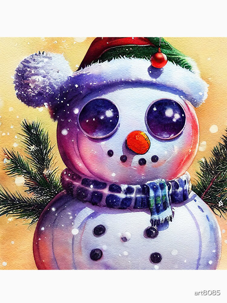 Cute Christmas Snowman by art8085