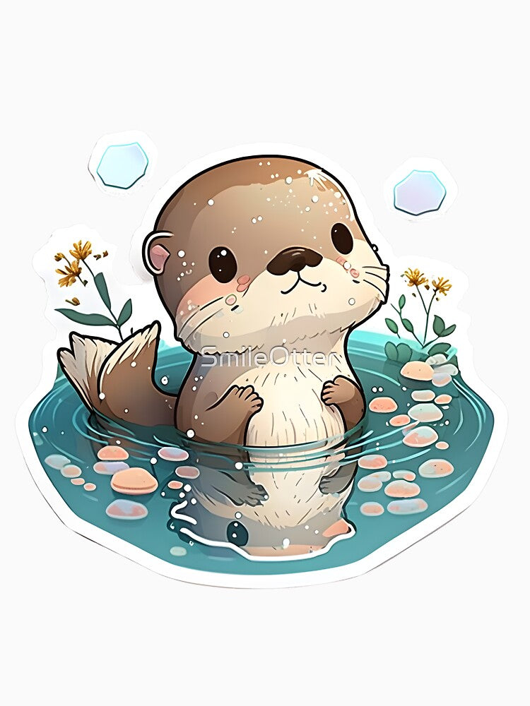 The Mini Otter playing with water by SmileOtter