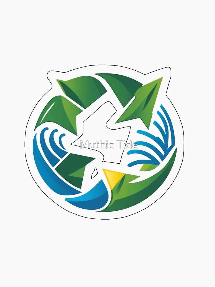 Minimalist Recycling Icon – Modern Eco Lifestyle Graphic by Mythic Tide