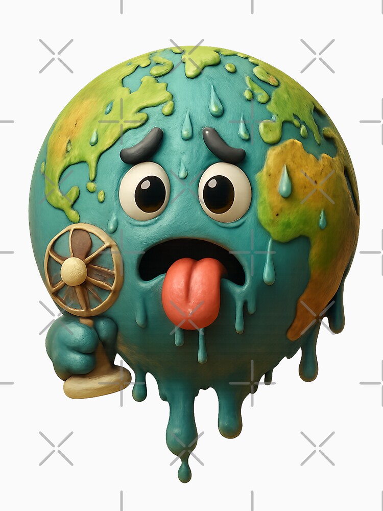 Overheated Earth with a fan by Moons Studio