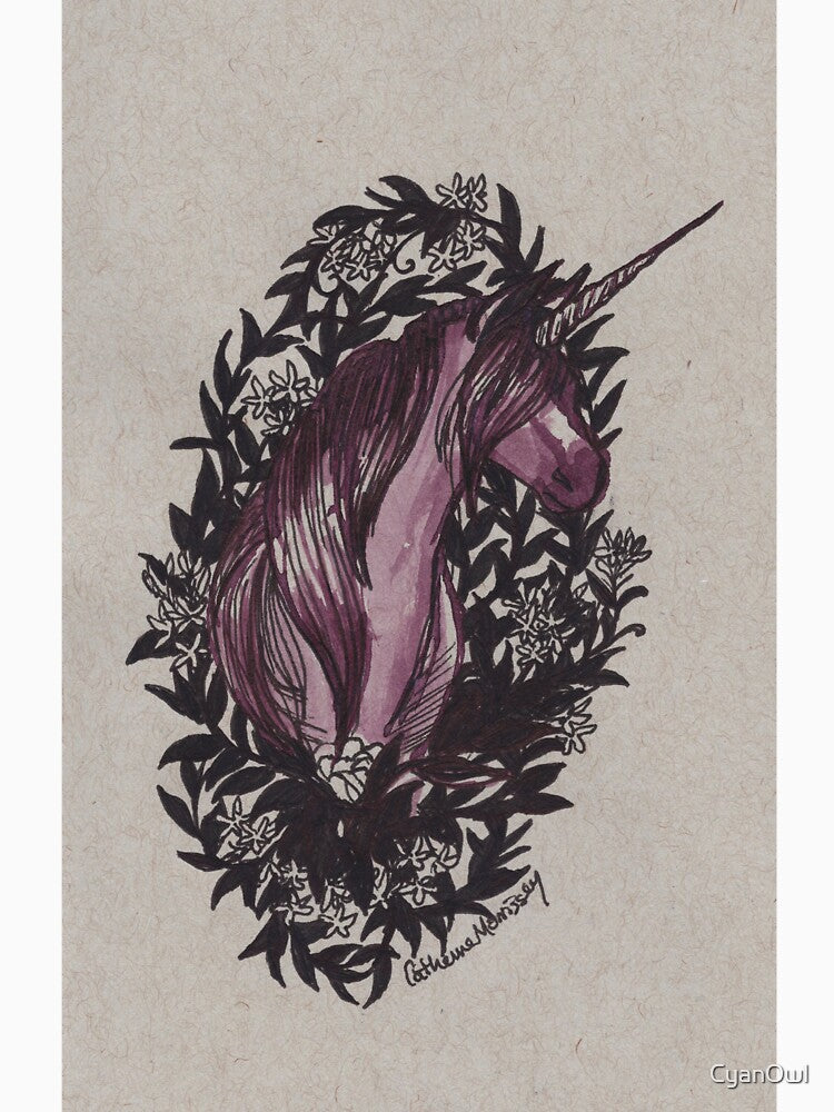 Unicorn of the Jasmine Vines by CyanOwl