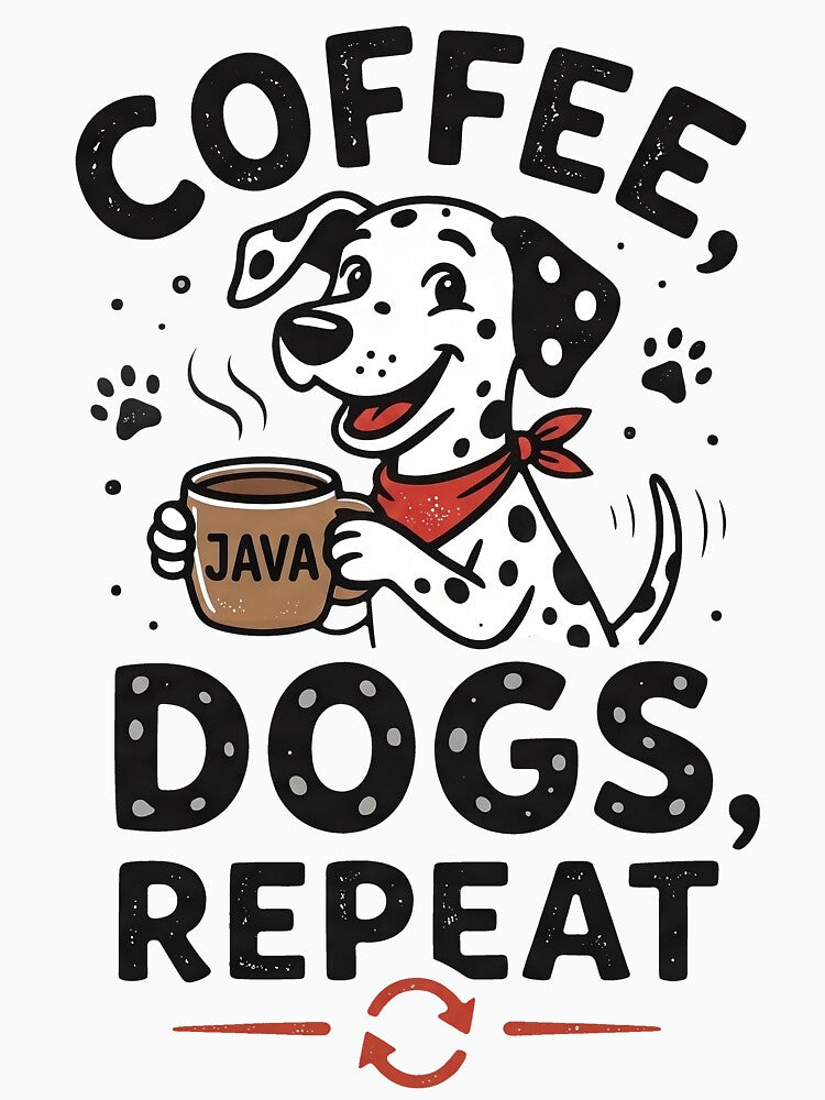 Dalmatian Dog Coffee Lover – Funny Dog Graphic Tee for Coffee Addicts by ArtKulto