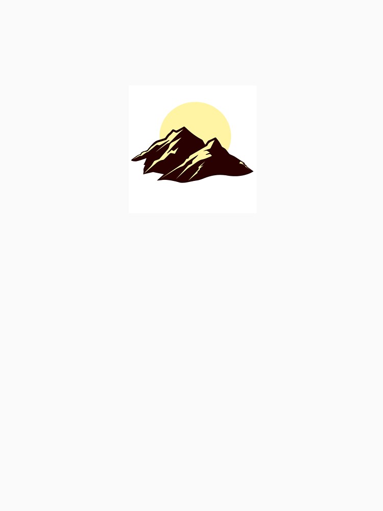 Sunlit Peaks - Minimalist Mountain Illustration by Orca LuxX