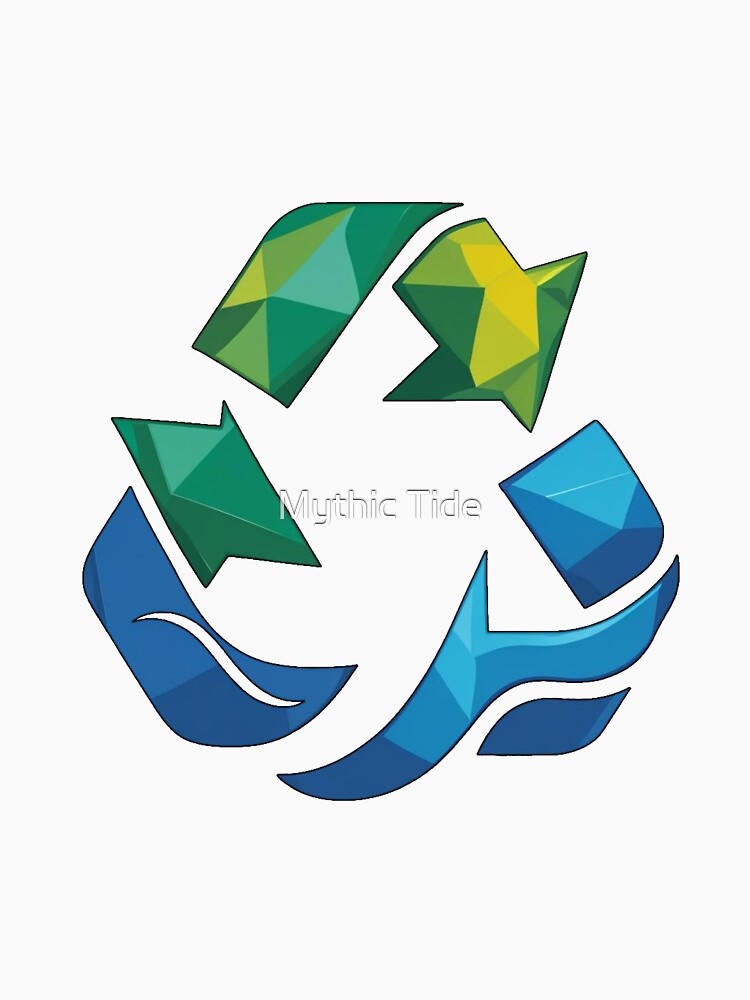 Minimalist Recycle Symbol – Eco Friendly Modern Design by Mythic Tide