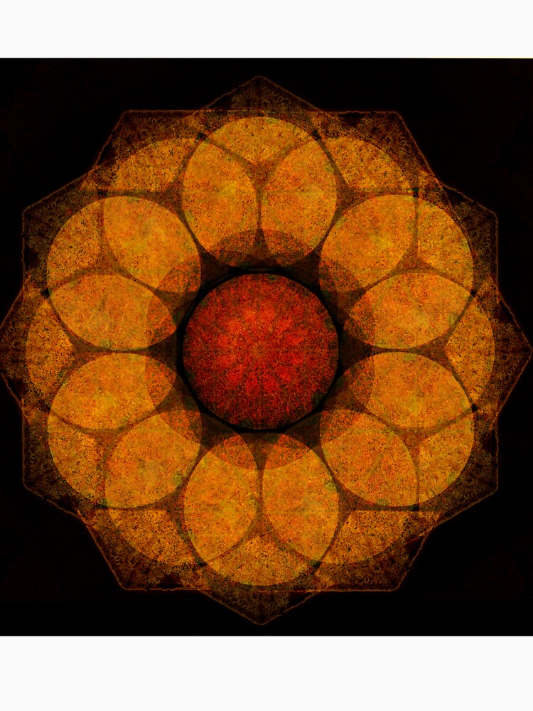 A Mandala-inspired image with warm tones and gritty texture by ThomMorris