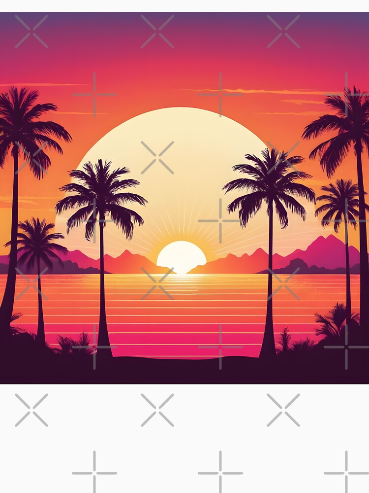 Retro Sunset Palm Trees 80s Vintage Aesthetic - 7 by RELAX STATION