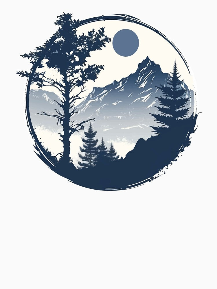 Mountain landscape in a circle by NickChe