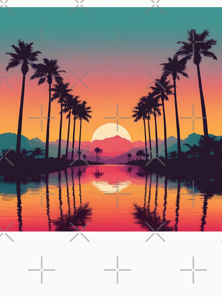 Retro Sunset Palm Trees 80s Vintage Aesthetic - 8 by RELAX STATION