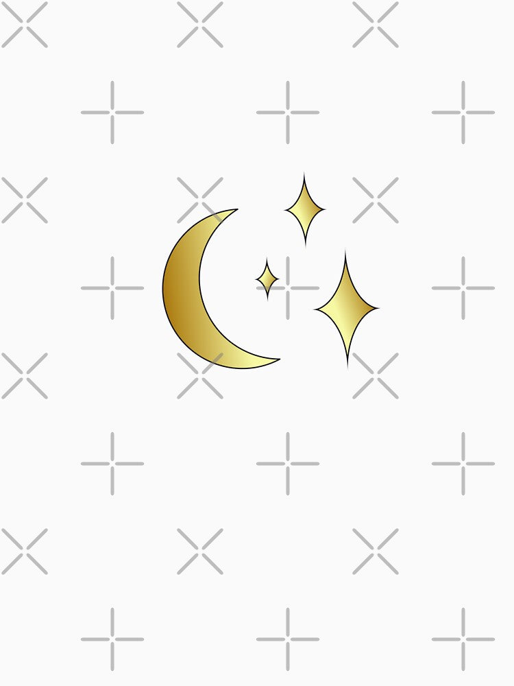 Moon and stars by By_Lisart