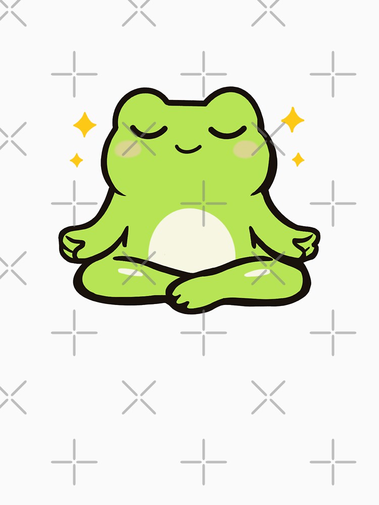 Cute Meditation Frog Zen Mood by OlhaDreamArt