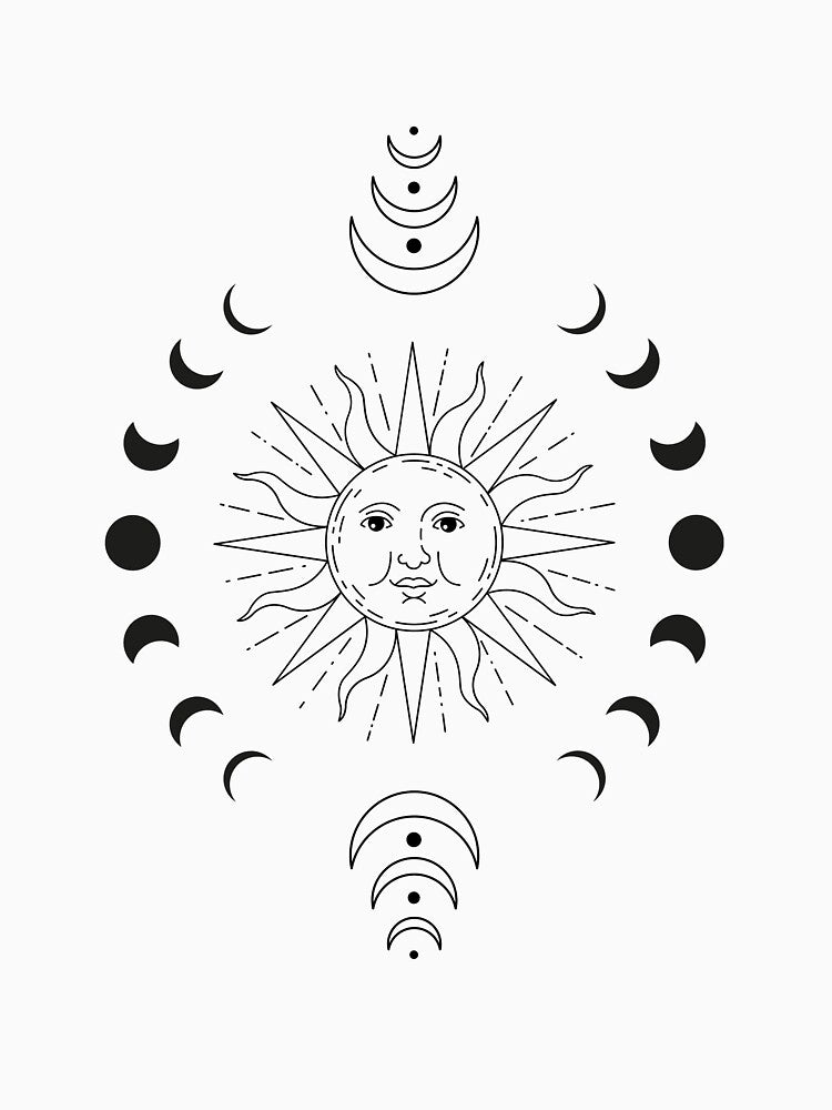 Mystical Sun And Moon Phases by OWMIA