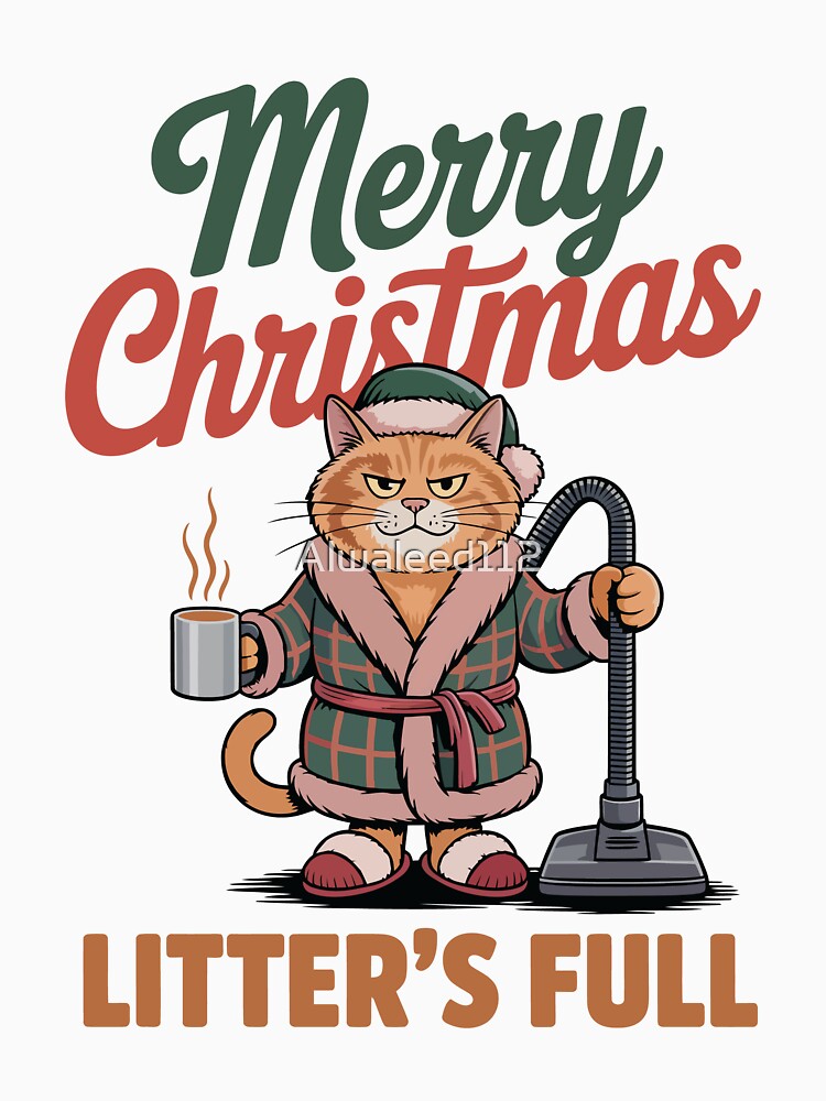 litters full Funny Cat Lovers Merry Christmas pajamas by Alwaleed112