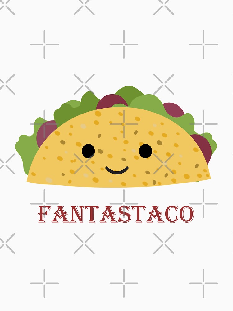 Fantastaco Cute and Funny Smiling Kawaii Taco by Hedgie Designs