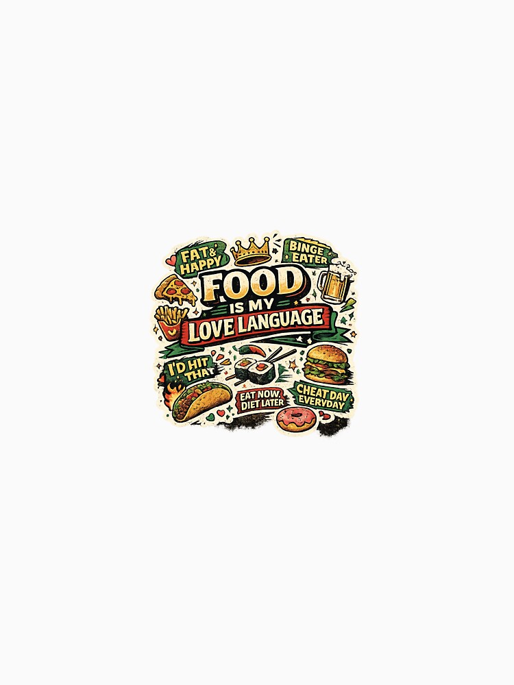 Powered By Snacks | Cute Food Lover Sticker by Ananyamalik12