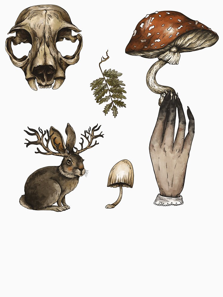 Goblincore items - kit for goblins forest creature goblin core mushrooms  forestcore animal bones skulls dark nature fairytale by Fantasy Cache
