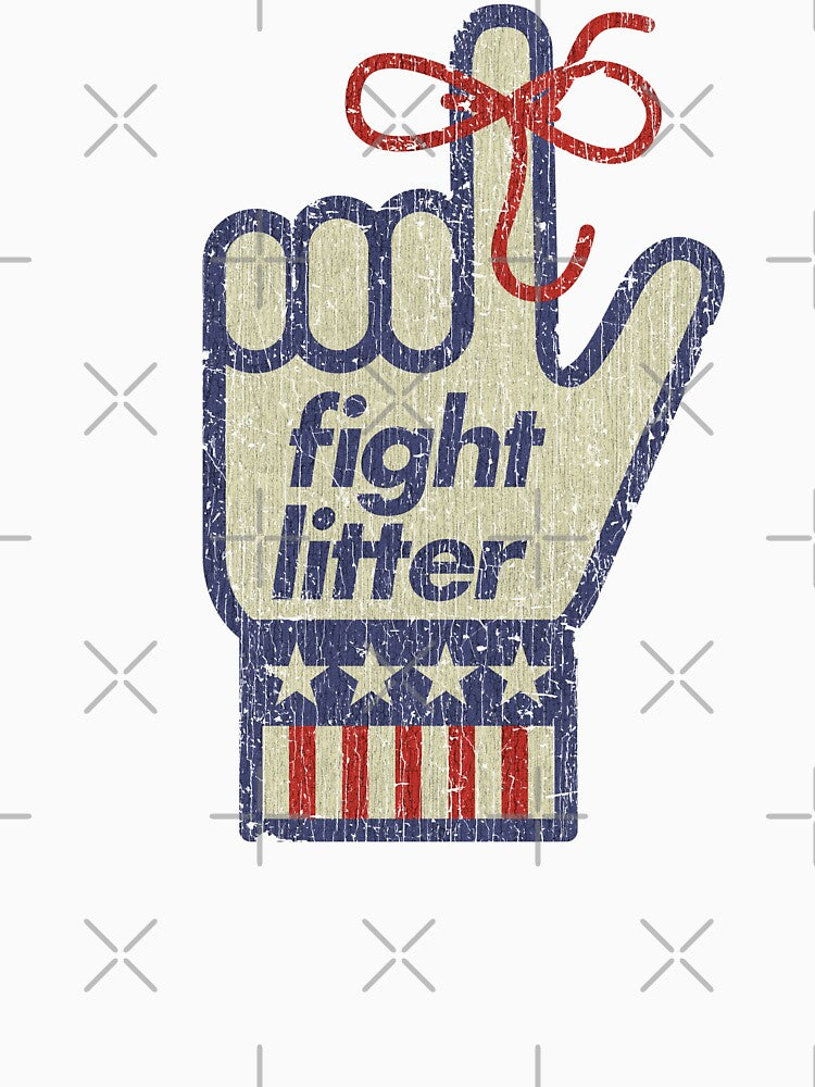 Fight Litter 1968 Vintage Men's T-Shirt by AstroZombie6669