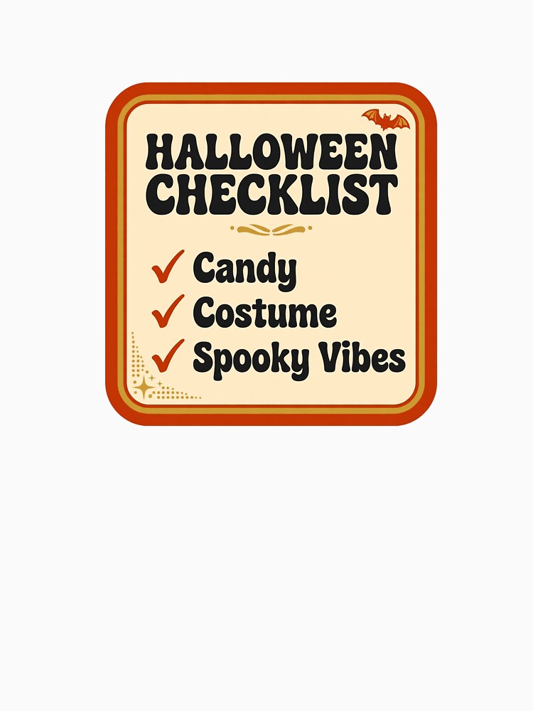 Halloween Checklist — Retro Trendy Typography Design by Sweet Blob Co
