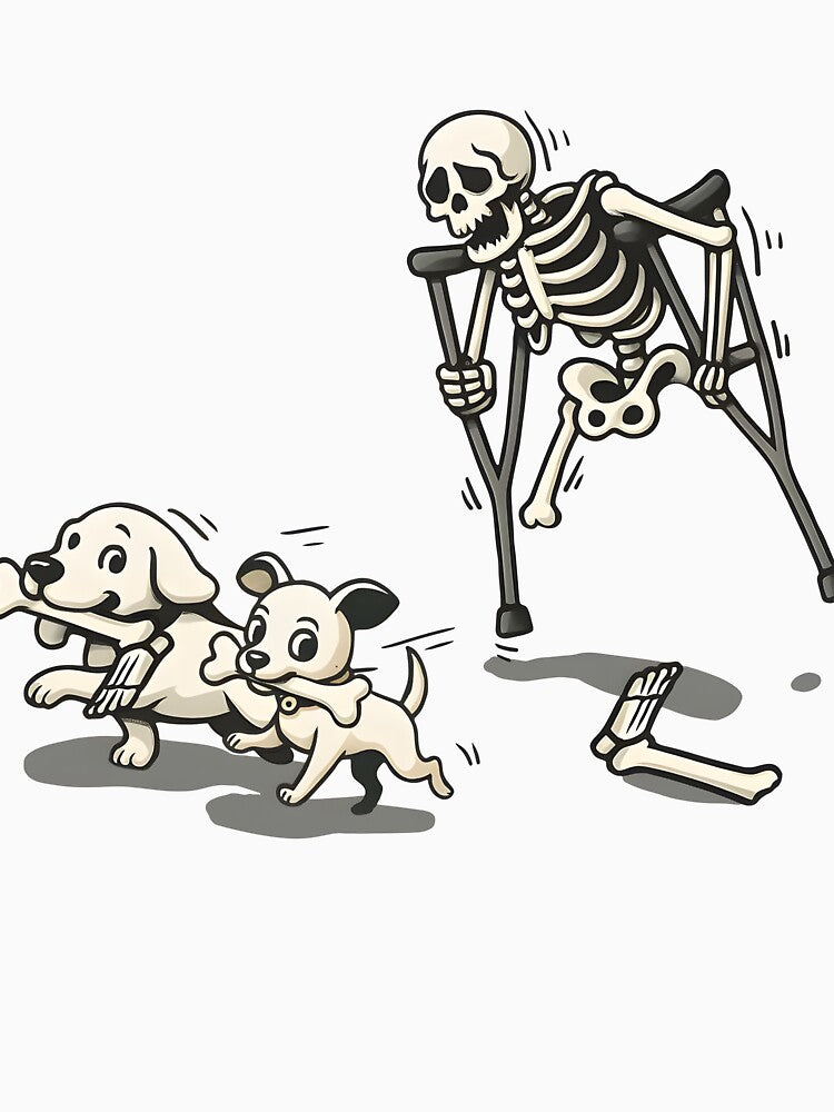 Funny Halloween Skeleton Dog by Zacharieello