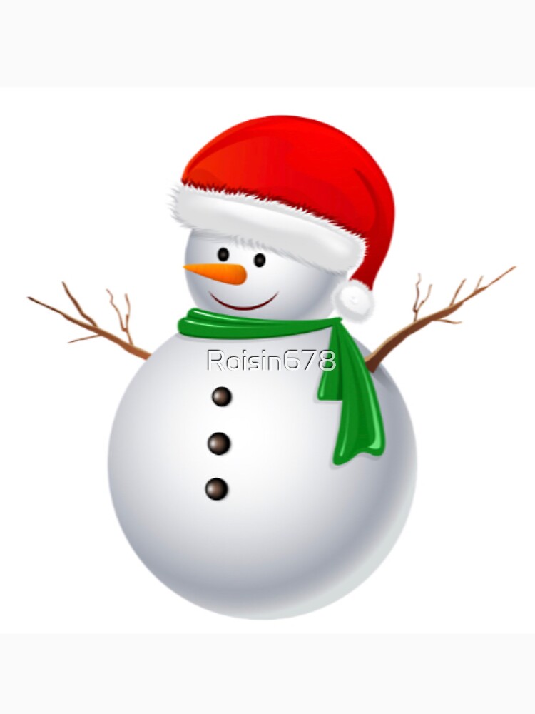Snowman with big Santa hat by Roisin678