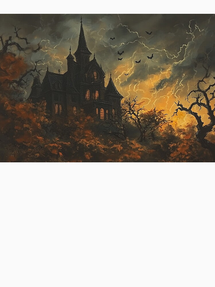 Haunted Spooky Mansion Thunderstorm by Laceyjae Digital Art