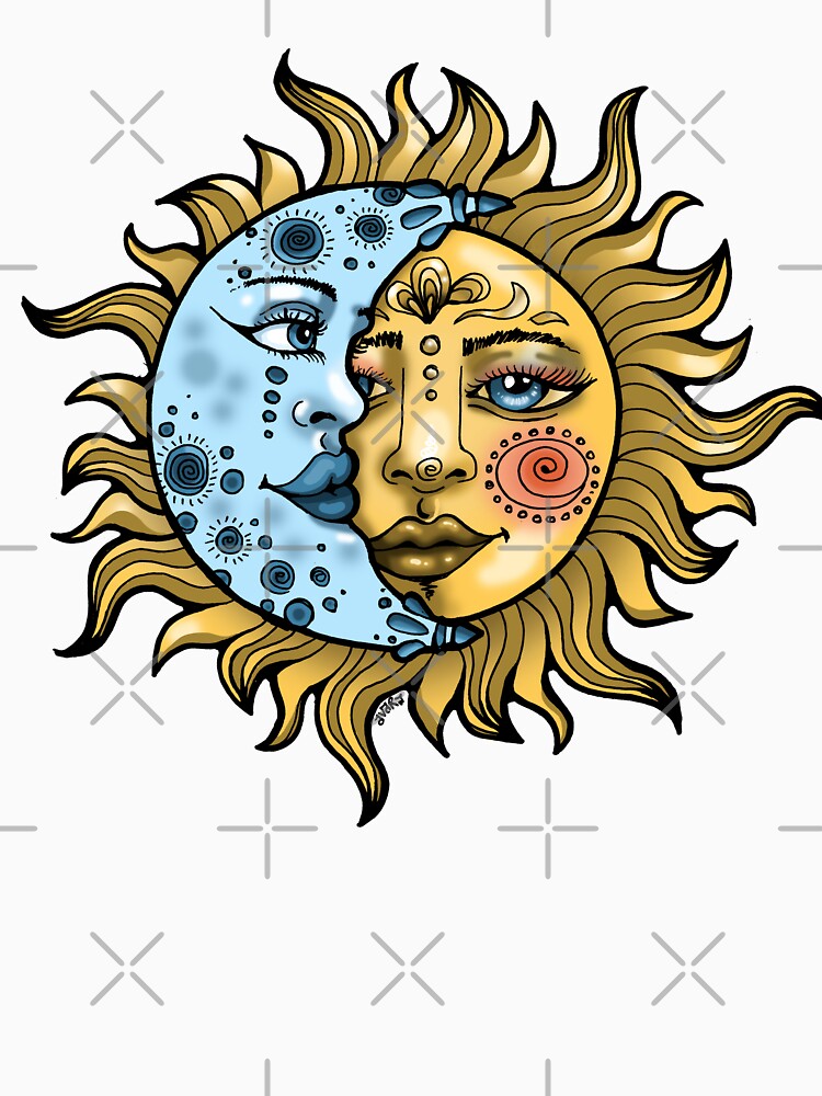 Sun & Moon face / Celestial Duality by Avara-Creative
