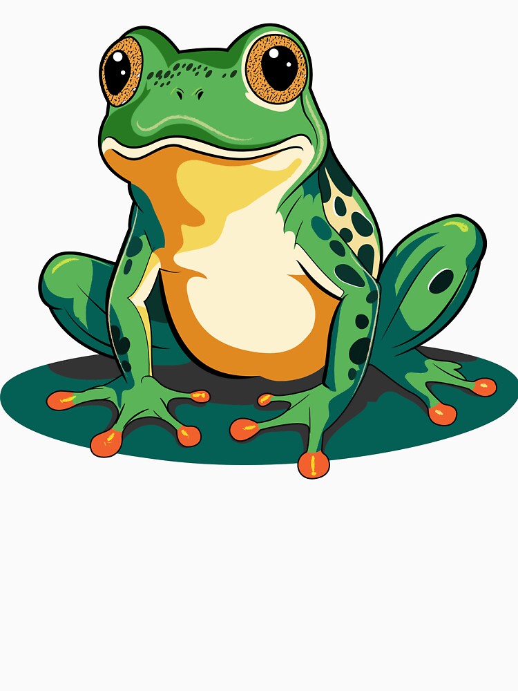 Green Frog on the leaf by Monimohandas