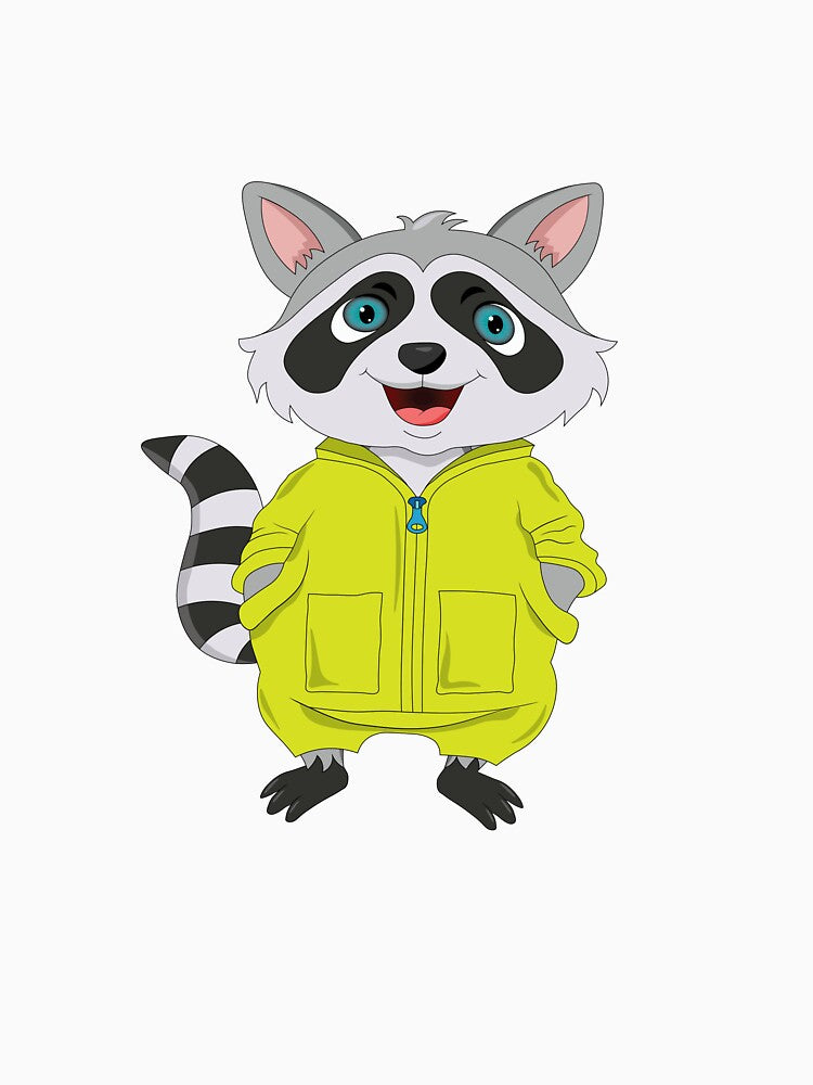 Cool Raccoon wearing a fashion overall by atedesigns