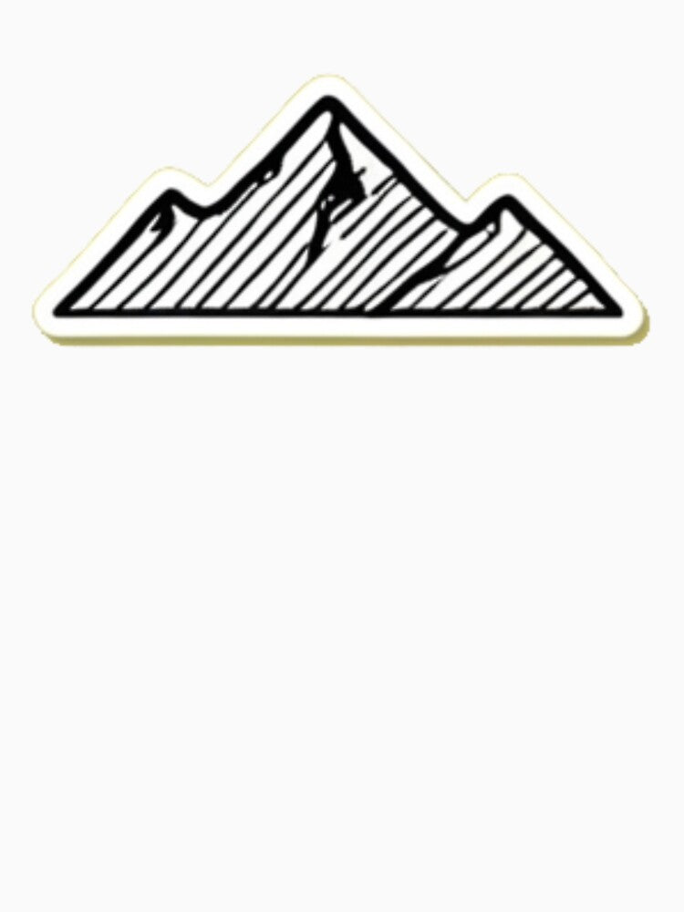 Minimalist mountain in black lines by Fly-with-my