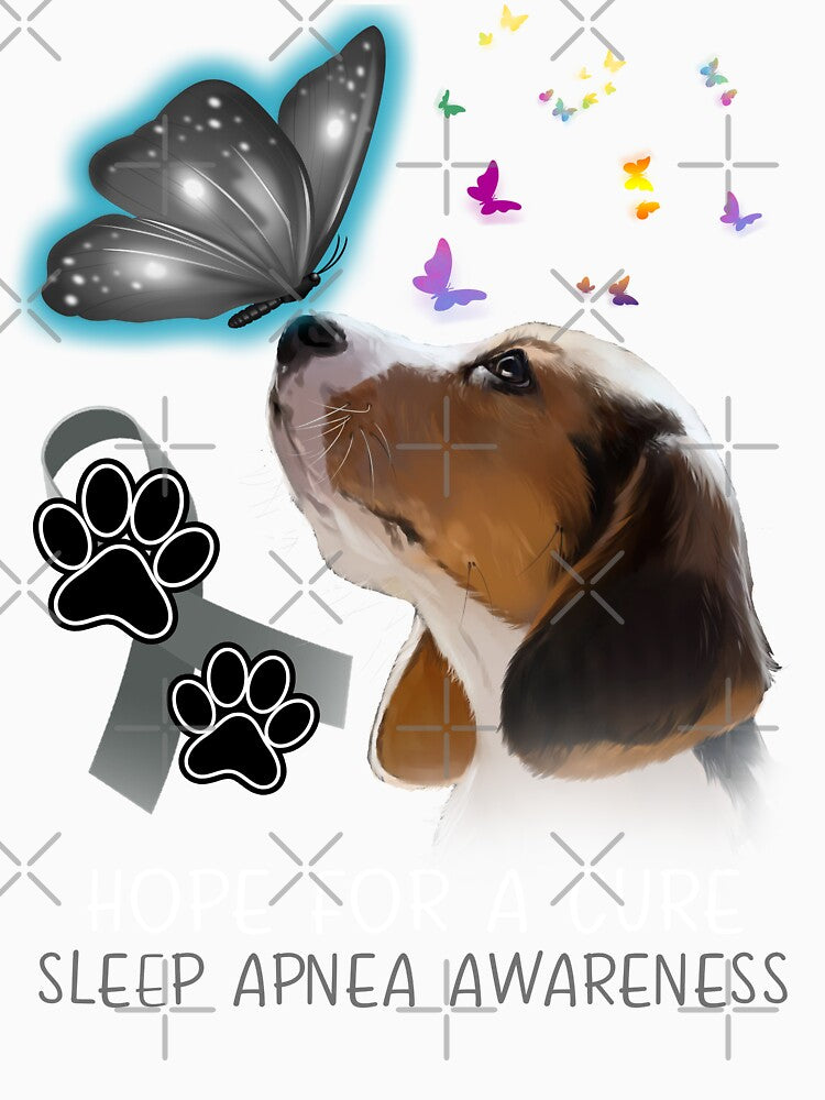 Beagle Hope For A Cure Sleep Apnea Awareness by Grooffos