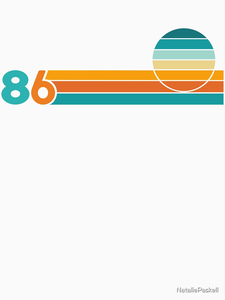 Retro Sunset + Stripes 86 by NataliePaskell