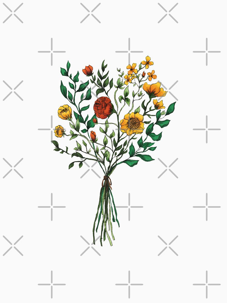 Wildflowers - Red/Orange by Cass V
