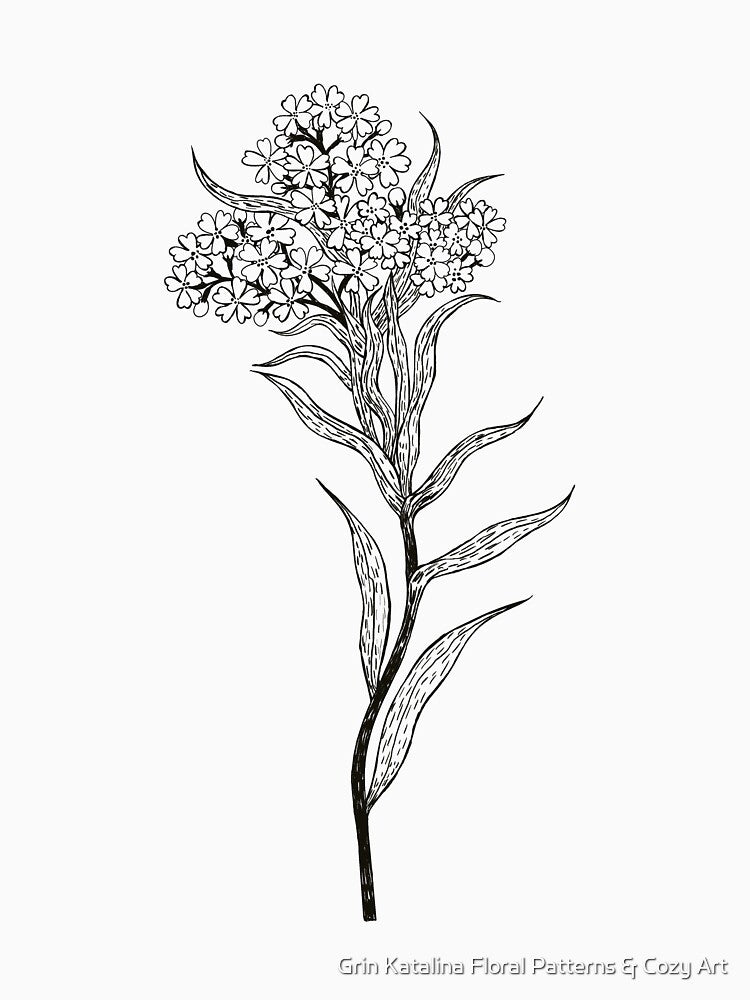 Vintage Meadow Wildflowers Botanical Art by Grin Katalina Floral Patterns & Cozy Art