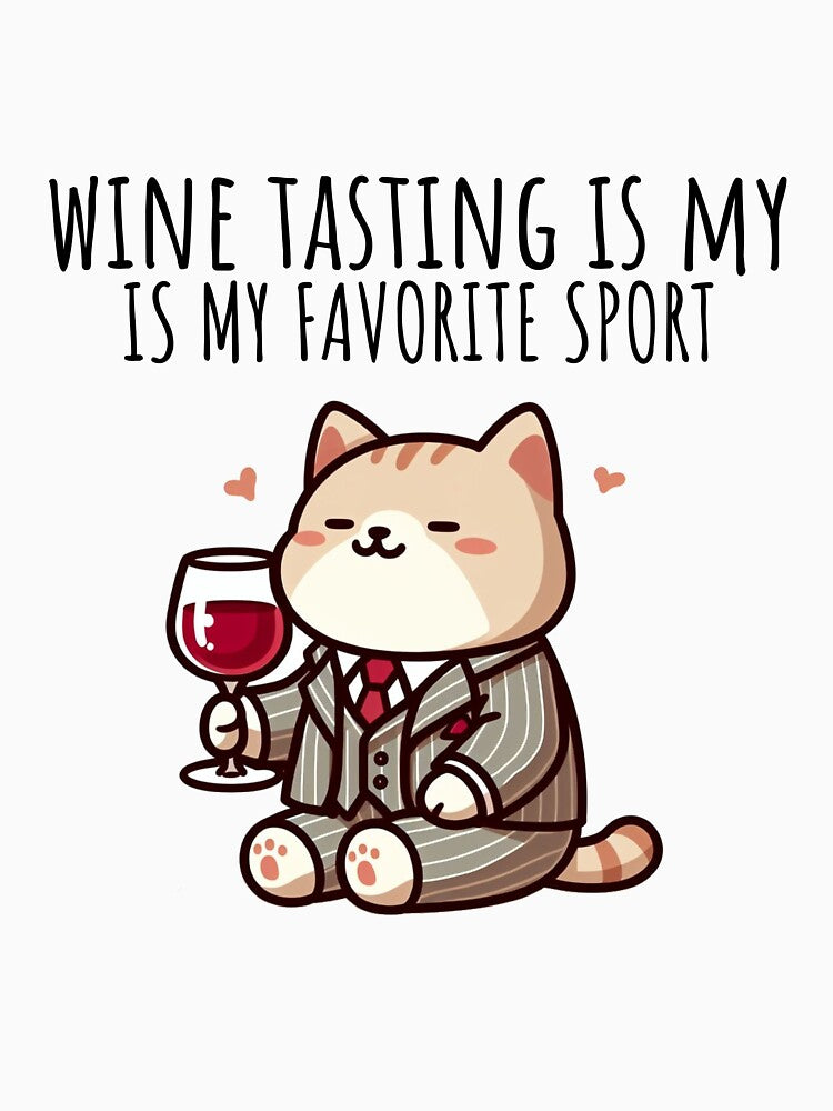Wine Tasting Cat by LemuellTrends