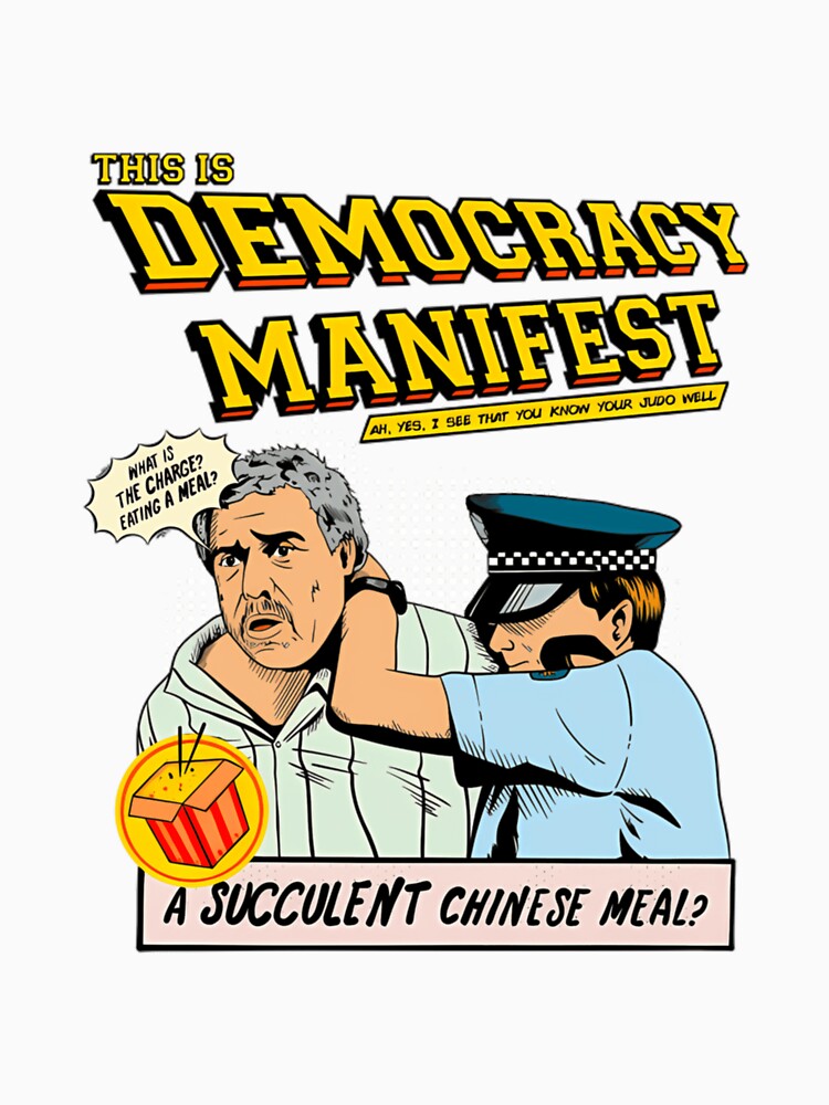 Democracy Manifest Retro Graphic Art Design by LarryWalke