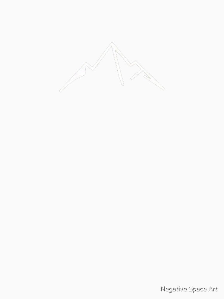 Abstract Mountain Peak - Minimalist Geometric Icon by Negative Space Art