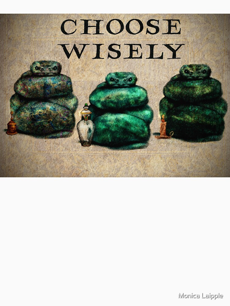 Halloween Art Choose Wisely Wizard Snake Art by Monica Laipple