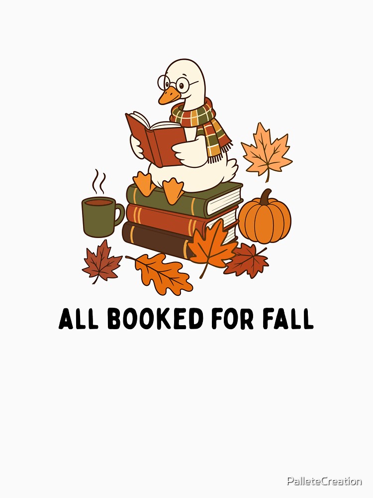 All Booked for Fall – Silly Goose Reading with a Cozy Scarf by PalleteCreation