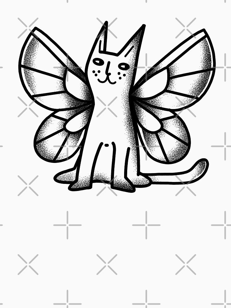 Flash Tattoo the butterfly cat by jazzydevil