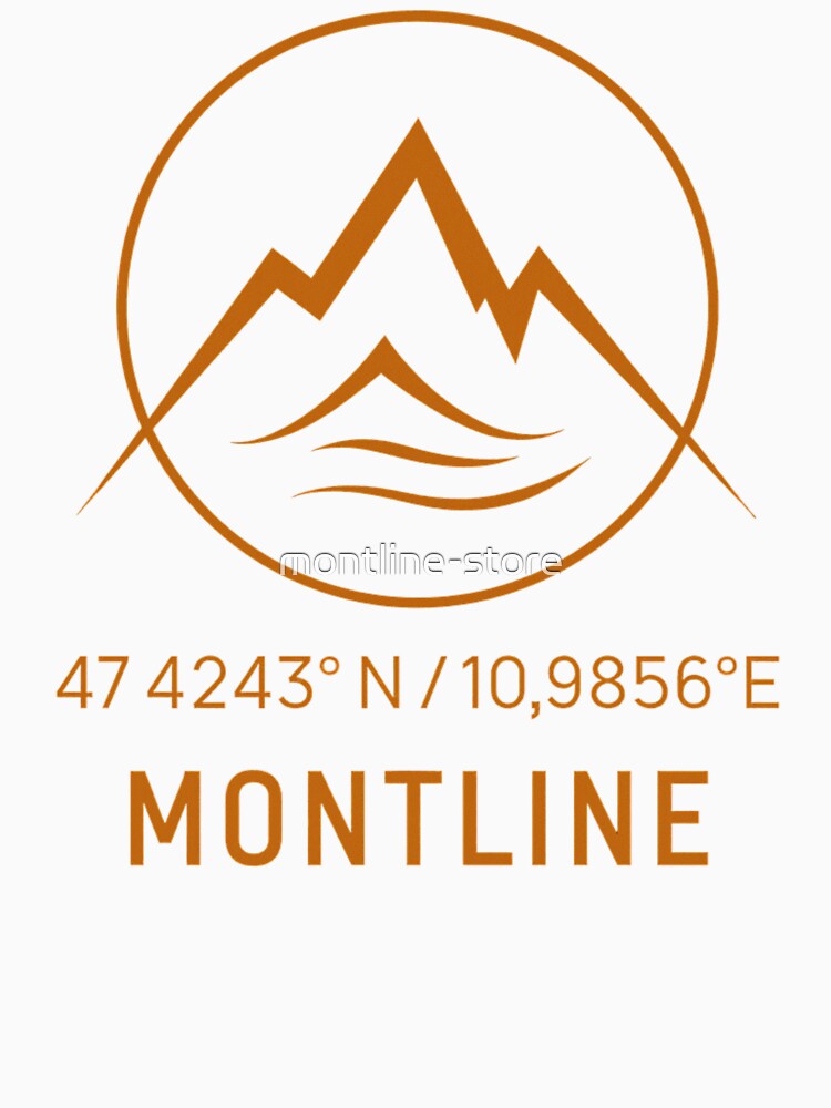 Mountain Coordinates T-Shirt – Minimalist Alpine design with coordinates | Montline Essential Edition by montline-store