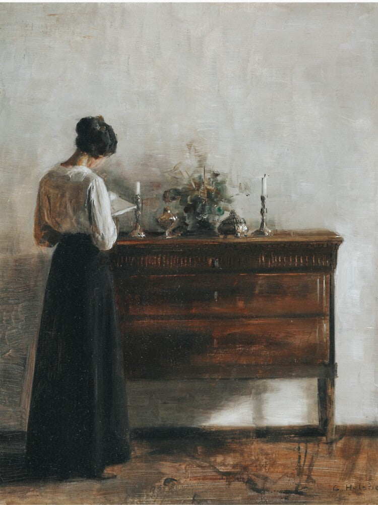 Interior with the Artist's Wife Reading (Vintage Print) - Carl Holsøe by apopofbeauty