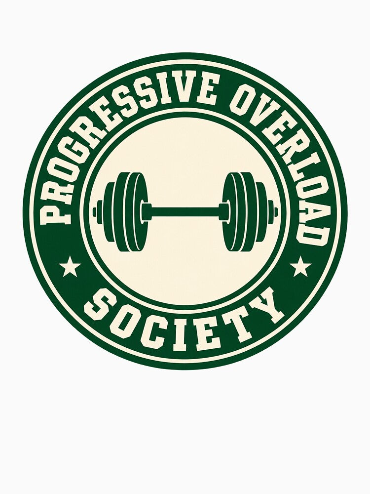 Progressive Overload Society Vintage Gym Badge Shirt by ys96