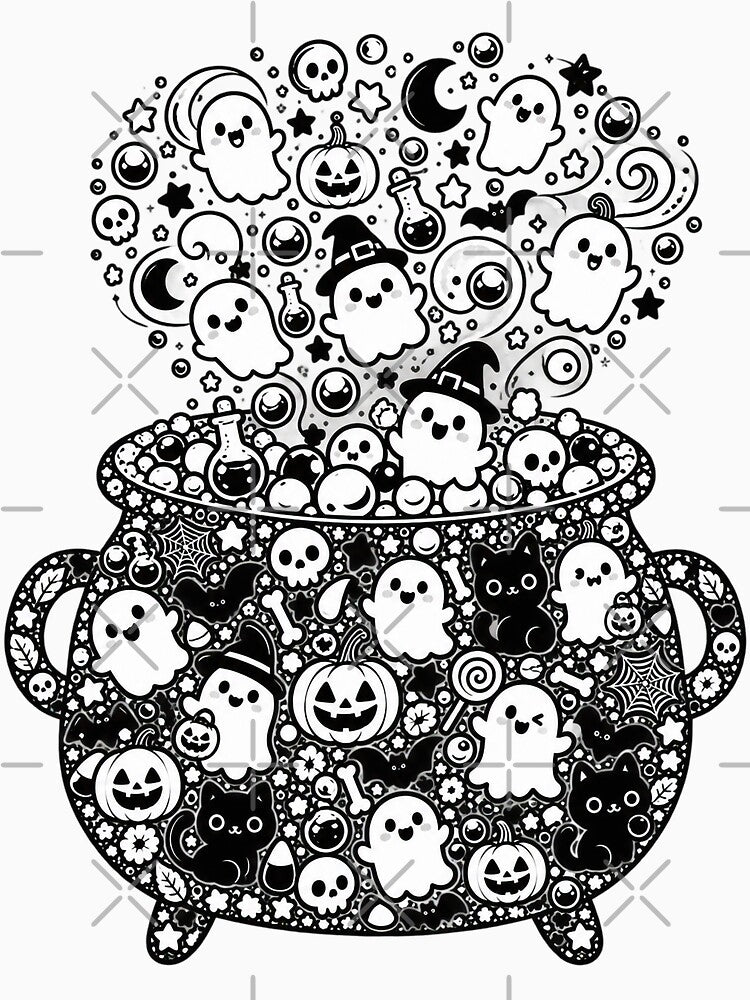 HALLOWEEN DOODLE COLLECTION - CAULDRON by WheelieGdArt