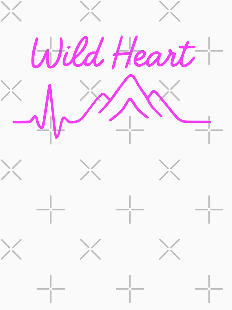 Wild Heart Mountain Pulse (Pink Version) – Adventure Line Art by Fikuall