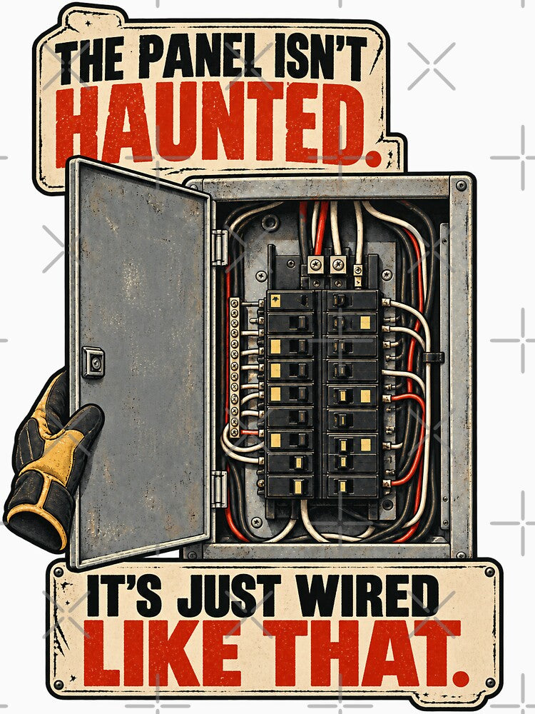 Funny Electrician Halloween – The Panel Isn’t Haunted It’s Just Wired Like That by houseoflushella