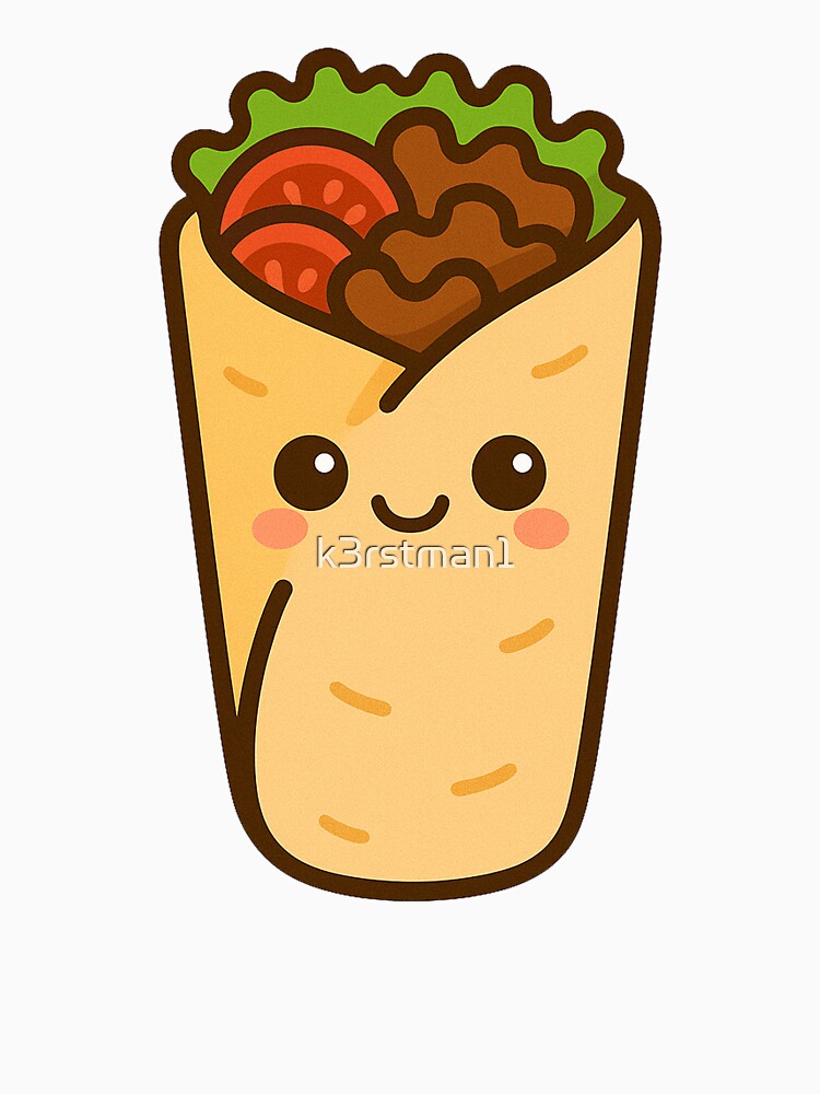 Kawaii Doner Kebab – Cute Street Food Art by k3rstman1